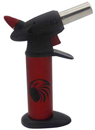 Gmjay Flamme Réglable de Briquet Au Butane de Cuisine de Chalumeau avec La Serrure de Sécurité Appropriée a La Cuisson/Griller/Champ/Chauffage,Red