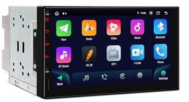 XTRONS Universal Double Din Car Stereo, Android 13 Octa Core 4GB+64GB Car Radio Player, 7 Inch IPS Touch Screen GPS Navigation for Car Bluetooth Head Unit Built-in 4G DSP Car Play Android Auto
