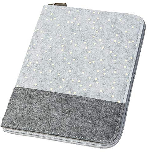 luxdag Mom's Organizer A5 mit Reißverschluss aus Filz (Farbe & Motiv wählbar) - Hülle für Mutterpass, U-Heft, Ultraschallbilder & Impfpass - Geschenk für werdende Mütter