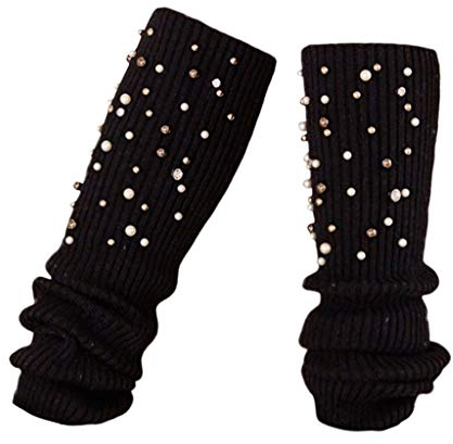 Rosennie Damen Wollstulpen extra lang Stulpen Beinwärmer Socken Leggings den Kniestrümpfen lange Strümpfe Warm Frauen Overknees Beinstulpen Kurze Knopf Leg Warmers Socken
