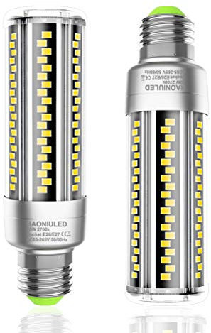 HAONIULED Lampadina LED E27 Luce Bianca Calda 20W Equivalenti a 200W Incandescenza, 2500LM 2700K Lampadine Led Mais Lampada Lampadina E27 Led Mais Pannocchia Non Dimmerabile, 2 Pezzi