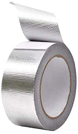 Westspark 2 Fiber-Glass Cloth Heat Reflective Tape, 65 Yards Self Adhesive Silver Heat Resistant Reflective Tape, Insulation Resistant High Temperature HVAC Tape
