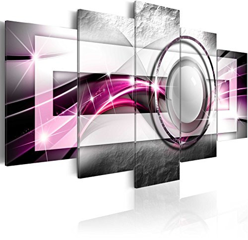Cuadros B&D XXL - Cuadro Acústico Abstracto espuma acústica absorbe el sonido aislamiento lienzo de 5 piezas Impresión Artística Decoración de Pared Imagen Gráfica