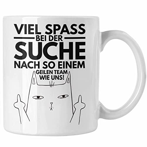 Trendation - Jobwechsel Tasse Geschenk Neuer Job Abschied Abschiedsgeschenk Kollege Kollegin (Weiß)