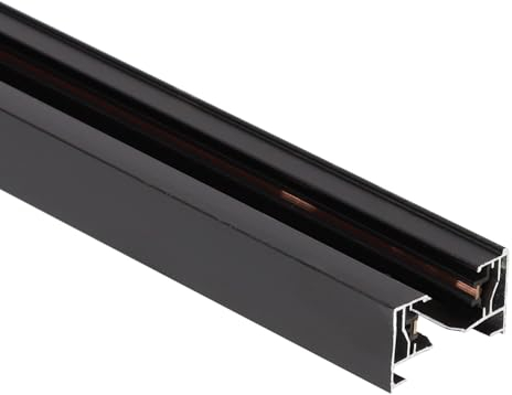 EDO - Sistema SEVA - Binario da Soffitto Monofase Nero - Profilo Luminoso da Superficie per Faretti LED - Barra da Soffitto SEVA Track 1.9 m, 220–240 V, IP20 Illuminazione a Binario