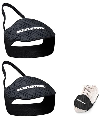 Yolistar Protezione Scarpe Moto,Moto Copriscarpe,Leva del Cambio Accessori,Resistente all'abrasione Gomma (Black)