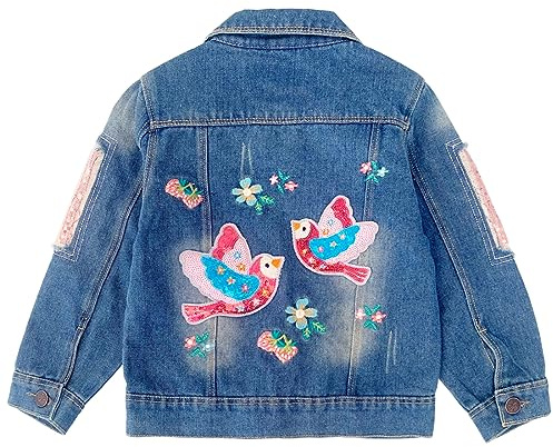 Peacolate 3-9T Chaqueta vaquera para niñas de primavera y otoño Chaqueta para niños Top
