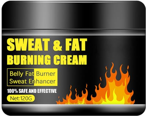 Hot Cream Belly Fat Burner, Natural Weight Loss Cream Workout Sweat Enhancer Fat Burning Creams for Women and Men, Cellulite Treatment for Thighs Legs Abdomen Arms and Buttocks, 120g