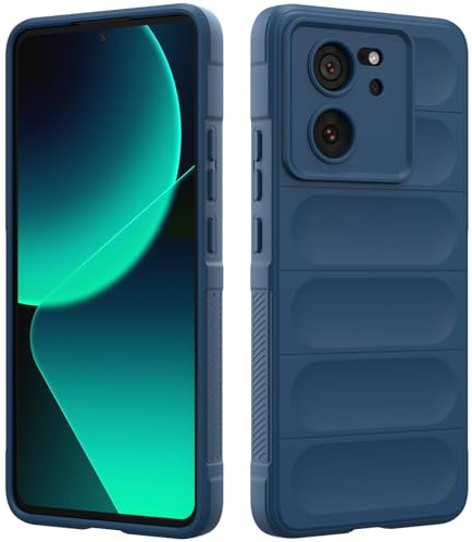 RIIMUHIR Funda Silicona Compatible con Xiaomi 13T / 13T Pro, Protectora de Cuerpo Completo, Antigolpes Carcasa, Protección Lente Cámara, Tacto Suave y Sedoso Caso (Azul Oscuro)