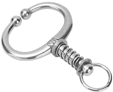 Rinder-Nasenring ohne Stahl-Rinder-Nasenklemme, Bull-Kuh-W-Feder-Nasenring für FarmS, Professionelles Zubehör für den Einsatz (Mittelgroßer W Spring Bull Nasenring)