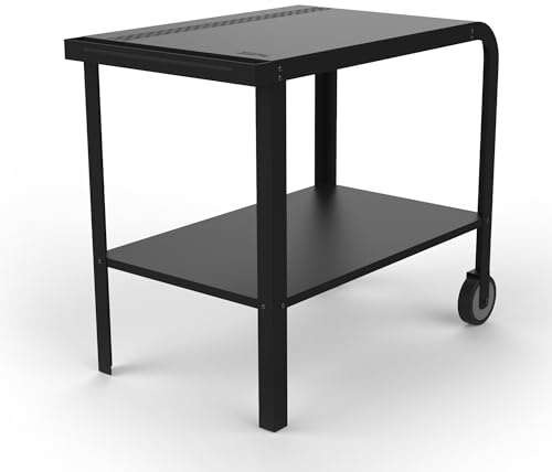 ZiiPa - Desserte Extérieure Vallone Charbon - Table d'Appoint pour Four à Pizza & Barbecue - Compatible Fours Piana à Pellets & Gaz - Acier Thermolaqué - Rangement Intégré - 4 Coloris