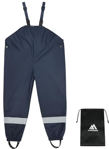 flintronic Pantalones para Lluvia Unisex Niños, Barro Lluvia para Niños Impermeable, Pantalón de Agua Transpirable, Outdoor Pantalón Barro para Niños, S