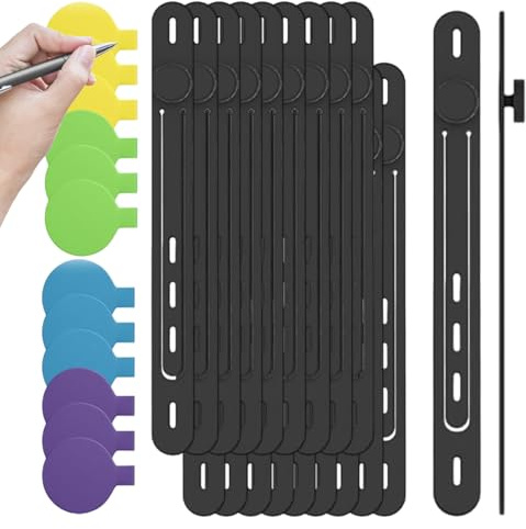 Étiquettes de cordon pour appareils électroniques | Silicone réutilisable multicolore | Étiquettes de gestion des fils – Pour ranger des appareils électroniques, style de vie, gadget, voyage, maison