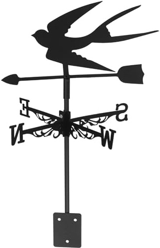 YARNOW Banderuola in Ferro Forma di Rondine per Giardino e Tetto Indicatore di Direzione del Vento Resistente per Esterni Decorazione da Fattoria e Cortile Montaggio Facile e Design