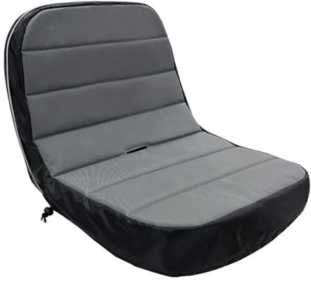 MuchLuckystar Coprisedile imbottito per trattore, protezione per il sedile del tosaerba, resistente alle intemperie, da giardino, con borse per il massimo comfort