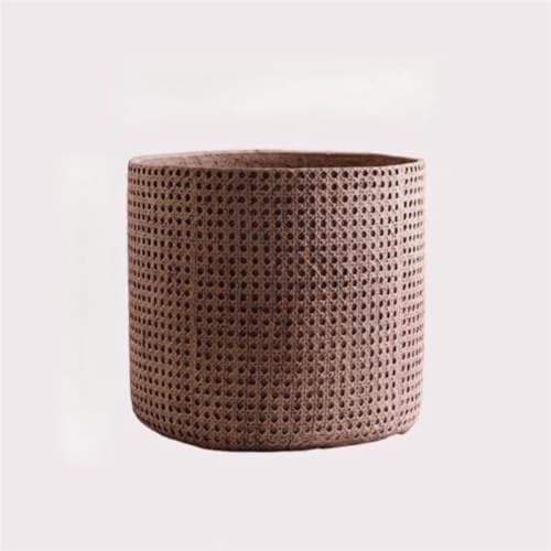 Hhmmei2024-23 Pot de Fleurs Grande jardinière de Sol en Terre Cuite Nordique tissée Style Bambou for Plantes d'intérieur, citronniers et Fleurs Jardinières(Grand)
