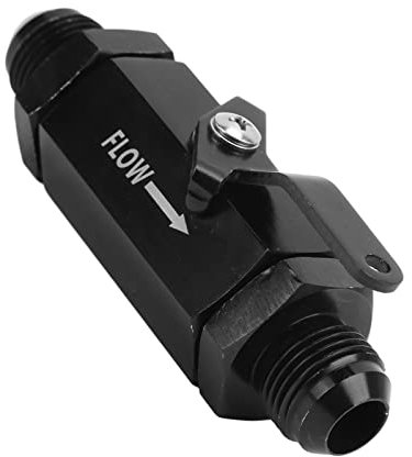 BOROCO Clapet Anti-Retour, Vanne Anti-Retour d'arrêt de Carburant 6061 en Alliage d'aluminium anodisé Noir Solide antirouille pour Tuyau AN10