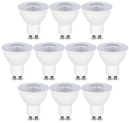 GU10 LED Lampen, 5W Warmweiß 3000K 500LM Dimmbar GU10 Spot LED Glühbirne AC 220-240V, Ersatz für 50W Halogenlampe, 24° Abstrahlwinkel, 10er Pack