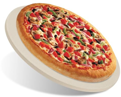 Pizza Stone for Oven, 15 Heavy Duty Round Pizza Stone for Oven Baking & BBQ Grill Thermal Shock Resistant Cordierite Cooking Stone Baking Stone for Pizza, Bread