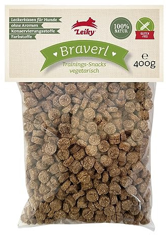 Leiky Braverl vegetarische Hundesnacks 400 g – glutenfreie Belohnung ohne Zusatzstoffe