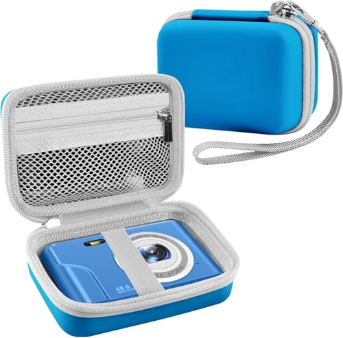 Leayjeen Kompakt Digitalkameratasch für Umipyiza/Kodak - Blau | Kompatibel mit CAMKORY/Nicamery/YLSHGXFC/AOREGRE, EVA-Hartschale, Netztasche mit Reißverschluss, Innenpolster - (Nur Hülle)