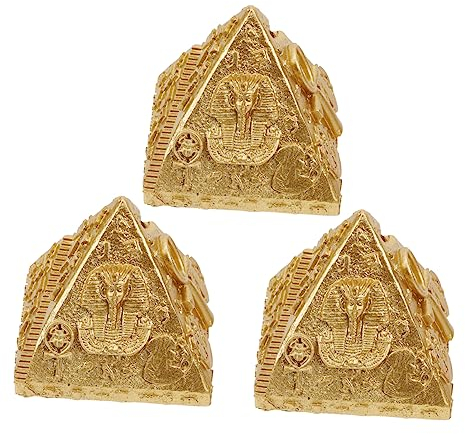 HAPINARY 3stücke Teiliges Ägyptische Pyramidenmodelle Aus Resin Dekorative Tischaccessoires Für Zuhause Und Büro Mysterious Für Fans Ägyptischen Kultur