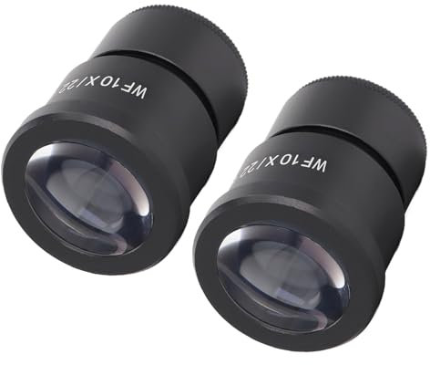2 Stück Mikroskop-Okularlinse, Mikroskop-Okularadapter aus Aluminiumlegierung, 10-Fach, Biologisches Weitwinkelokular für Mikroskope, 22 Mm Ösenpunkt, 30 Mm Montagegröße