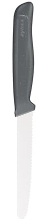 Zyliss Serrated Tomato Knife 10cm/3.9in, Sharp German Stainless Steel with Sustainable Wheat Straw Non Slip Handle, Cover for Safety, Professional Kitchen Knife/Vegetable Knife, Dishwasher Safe