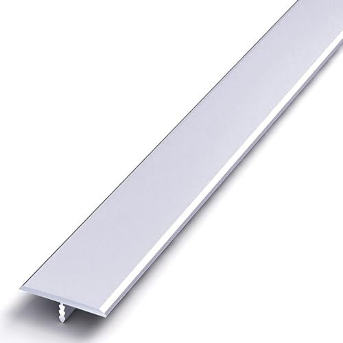 Bande de transition en aluminium argenté pour revêtement de sol stratifié 89 cm