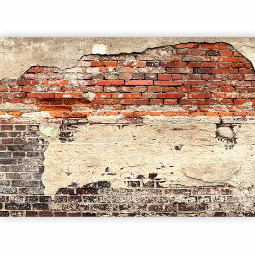murando - Papier Peint Panoramique Intissé Chambre, Brique, 400x280 cm | Fabrication EU, Tapisserie Murales Papier Peint, Revêtement Mural, Papiers Peints, Grand Poster Mural, Brique, Décoration
