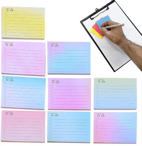 Memo Haftnotizen, Aufgabenliste Haftnotizen, Planning selbstklebende englische Memo-Haftnotizen 450 Blatt, Doppelgeklebte Papier-Haftnotizen, geruchlos für Heimbüros von Schulunternehmen