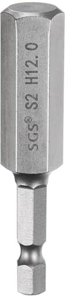 QUARKZMAN 12mm(H12,0) Innensechskant Bit Set, Bitsatz Metrisch 65mm Lang, 1/4 Sechskantschaft Magnetische S2 Stahl Schraubendreher Sechskant Bohrer für Akkuschrauber Werkzeug