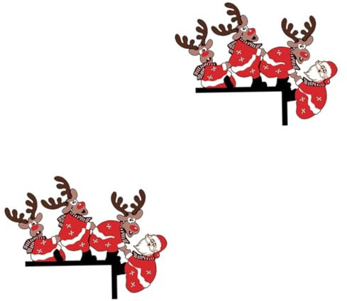 Homoyoyo 2 Sätze Weihnachtsdekoration Heimschild Weihnachtliche Willkommensplakette Weihnachts-hüpfburgen Willkommensschild Zum Aufhängen Heimplakette Feenlicht Led-leiste Linde Colorful