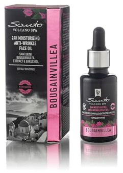 Santo Volcano Spa 24H Feuchtigkeits- und Anti-Falten Gesichtsöl mit Bougainvillea-Extrakt, für alle Hauttypen, 30 ml
