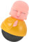 Toyvian Bambola di tumbler Ornamento da scrivania giocattolo oscillante del bicchiere agita i giocattoli mini giocattoli da bicchiere Piccolo giocattolo mini giocattolo PVC-vinile Giallo