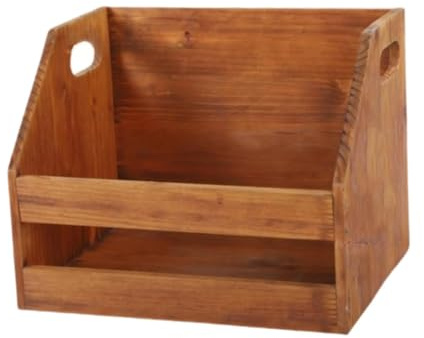 YsXoWiui Caja de Madera para Discos de Vinilo, Estilo Rústico, para Escritorio, Oficina Y Hogar.