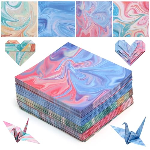 400 Sheets Gradient Origami Paper, 9.5 x 9.5 cm, Double Sided Patterned