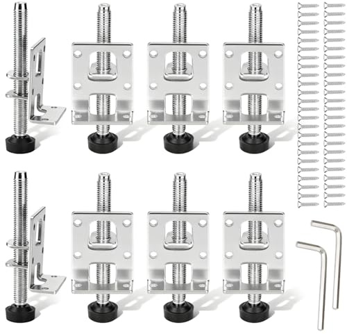 YTSMFL 8 Stück Verstellbare Möbelfüße Set, 102mm Schwerlast Möbel-Nivellierfüße Höhenverstellbare Füsse für Möbel mit 48 Kleine Schraube und 1 Inbusschlüssel für Möbel Schränke
