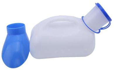 BCOATH Kammerflasche 1000ml aus Pe mit Deckel Bruchsicher Ergonomisch Geformt Urinalflasche für Ältere Menschen und Patienten zur Nutzung im Haushalt und Krankenhaus