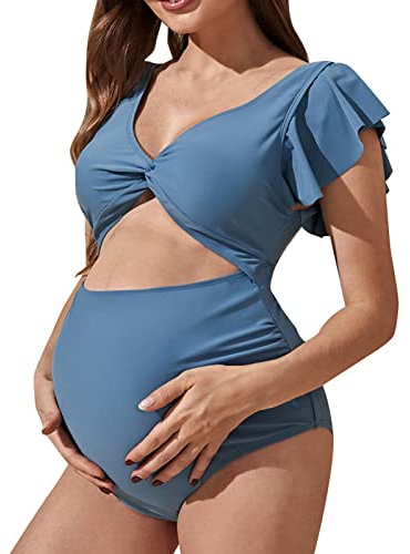Costume Gravidanza Bikini Premaman Costume Piscina Donna Intero da Swimsuit Costumi Interi Vestiti Nuoto Incinta Bagno Due Pezzi Salopette Asciugatura Rapida Copri Pancia 5XL Slip Cotone Vestito