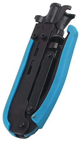 Pince à sertir les câbles coaxiaux RG59 |Outil de compression réglable pour connecteurs F / RG6 / RG11 |Portable et léger avec poignée confortable en PP |Construction en acier de