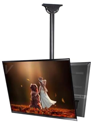 Soporte de Techo para TV con inclinación Ajustable - Soporte telescópico de Doble Cara para TV, Compatible con la mayoría de televisores LED 4K de 32 a 70 Pulgadas
