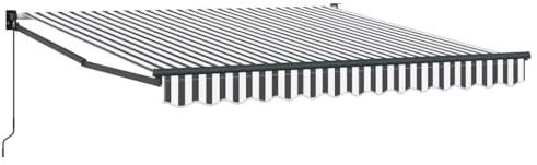 Auvent Retractable 3x2.5 M Aluminium Tissu | Montage mural, cadre en aluminium enduit de poudre, tissu traite PU, pour terrasse balcon
