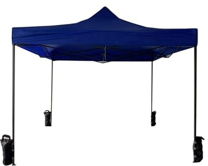 Rebecca Mobili Gazebo Richiudibile Con 4 Pesi Blu Metallo Poliestere Sacca Giardino Mercatini Terrazzo 3,1 x 3 x 3 mt (Cod. RE6327)