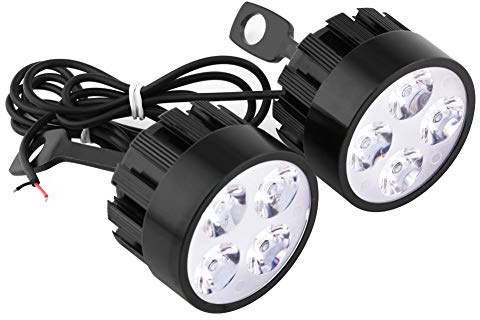 Yctze para phares longue portee moto focos led moto 12v Faros delanteros para motocicletas, 1 par de faros universales para motocicletas LED Faros antiniebla de conducción Faros delanteros