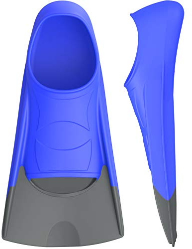 Gintenco Swim Fins, Kids Swim Training Fins for Lap Swimming, Travel Size Flippers with Mesh Bag, Silicone Swimming Fins for Kids Teens Adults Women Men