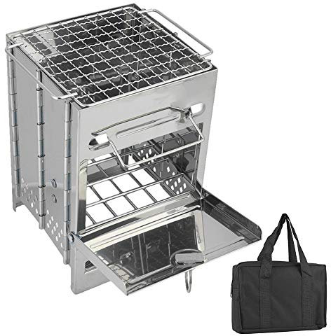 Réchaud de camping à bois portable et pliable | Équipement de survie ou d'urgence | Cuisinière à brindilles de camping réchaud