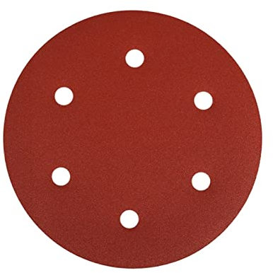 WILLWA 30 pièces Papier abrasif 225mm 6 Trous Papier abrasif 100-320grit électrique polisseuse Murale Polissage cloison sèche Ponceuse Crochet et Boucle (Size : 120 Grit 30pcs)