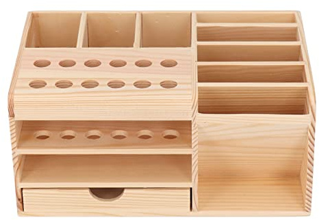 Repair Tool Organizer Synthetic Wood Tool Parts Box Classified Storage Polished Wooden Toolbox