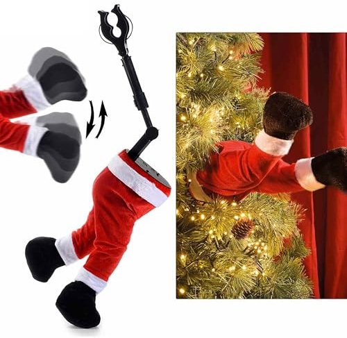 Gruppo Maruccia - Gambe Babbo Natale con Movimento - Decorazione Natalizia per Albero, Vetrine, Presepe - Addobbi per la Casa